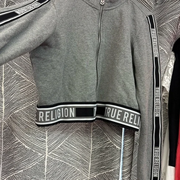 True Religion Women's Gray Cropped Jacket <<<262>>> - Picture 3 of 7